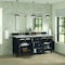 James Martin Vanities 72'' Double Vanity, Black Onyx w/ 3 CM Eternal Jasmine Pearl Quartz Top 424-V72-BKO-3EJP - alternate 6